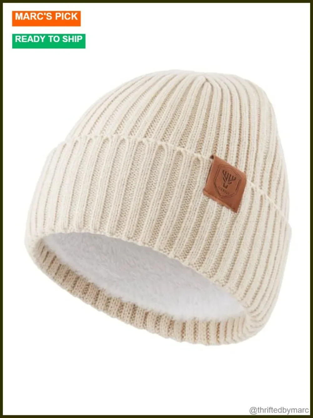 Thermal Thick Polar Fleece Beanie Hat for Men Women Winter Snow Skull Cap